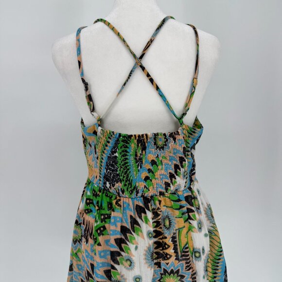 Anthropologie Daily Practice The Last Sunset Dress Size Sm Cut Out Baby Doll - Picture 6 of 11